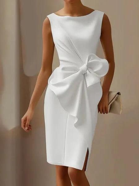 Beatriz | Vestido de Invitada Boda con Lazo Delantero Fruncido