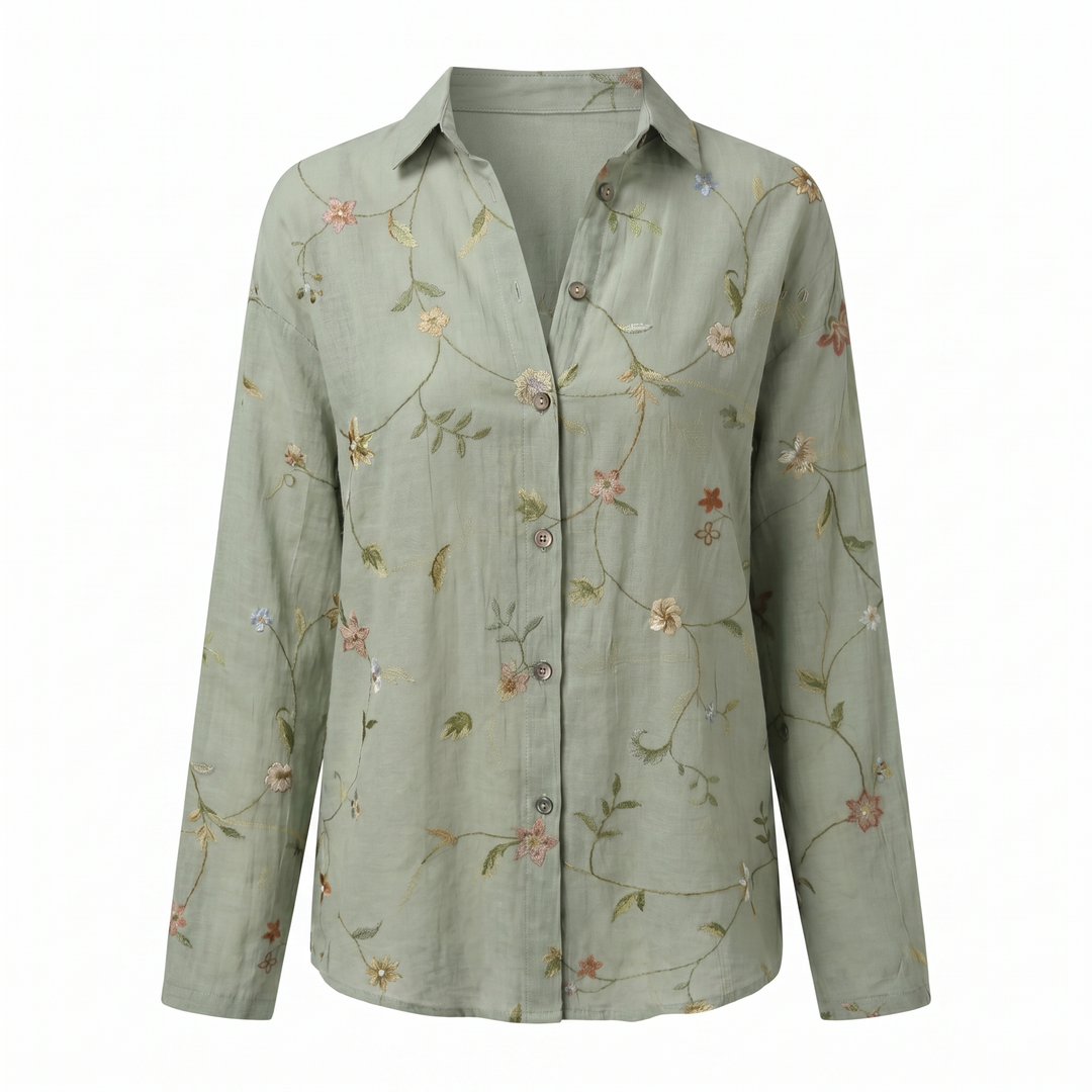 Belén | Camisa Estampado Floral Manga Larga