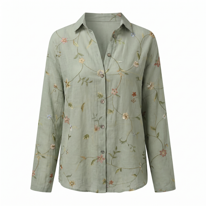 Belén | Camisa Estampado Floral Manga Larga