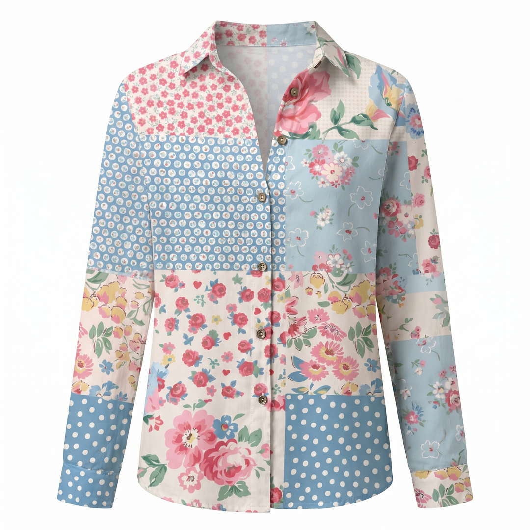 Belén | Camisa Estampado Floral Manga Larga