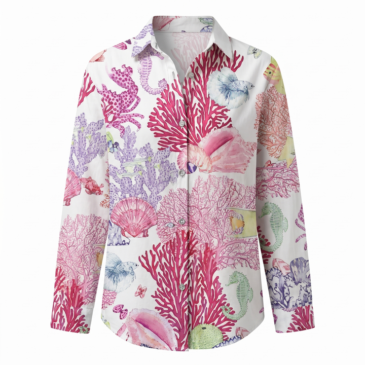 Belén | Camisa Estampado Floral Manga Larga