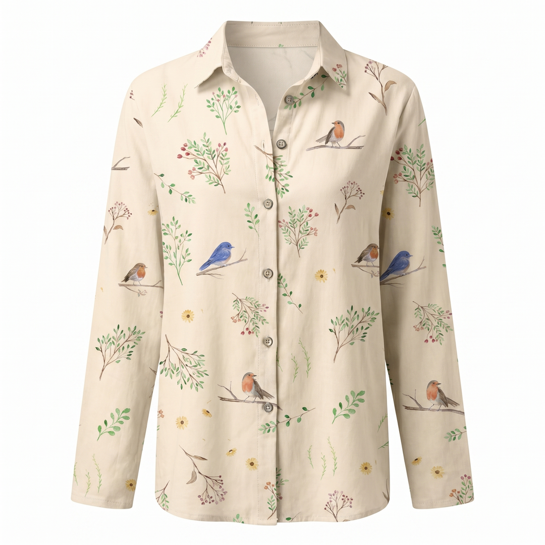 Belén | Camisa Estampado Floral Manga Larga