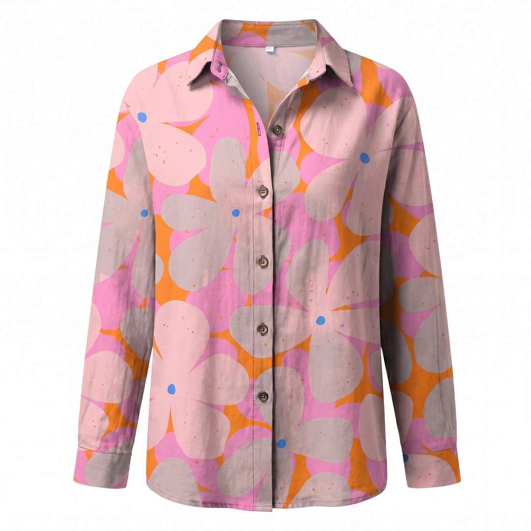 Belén | Camisa Estampado Floral Manga Larga