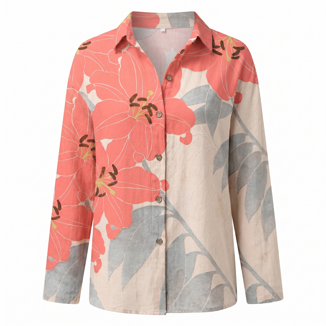 Belén | Camisa Estampado Floral Manga Larga