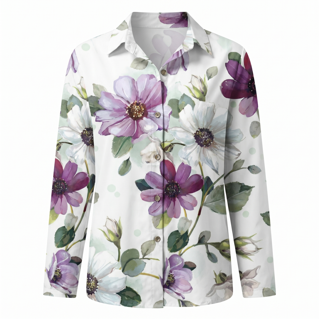 Belén | Camisa Estampado Floral Manga Larga