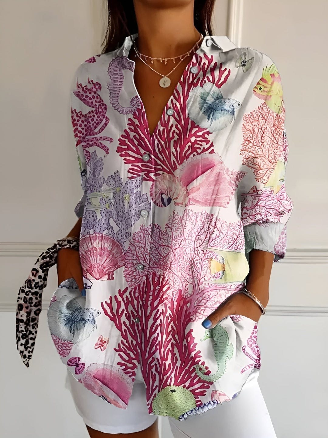 Belén | Camisa Estampado Floral Manga Larga