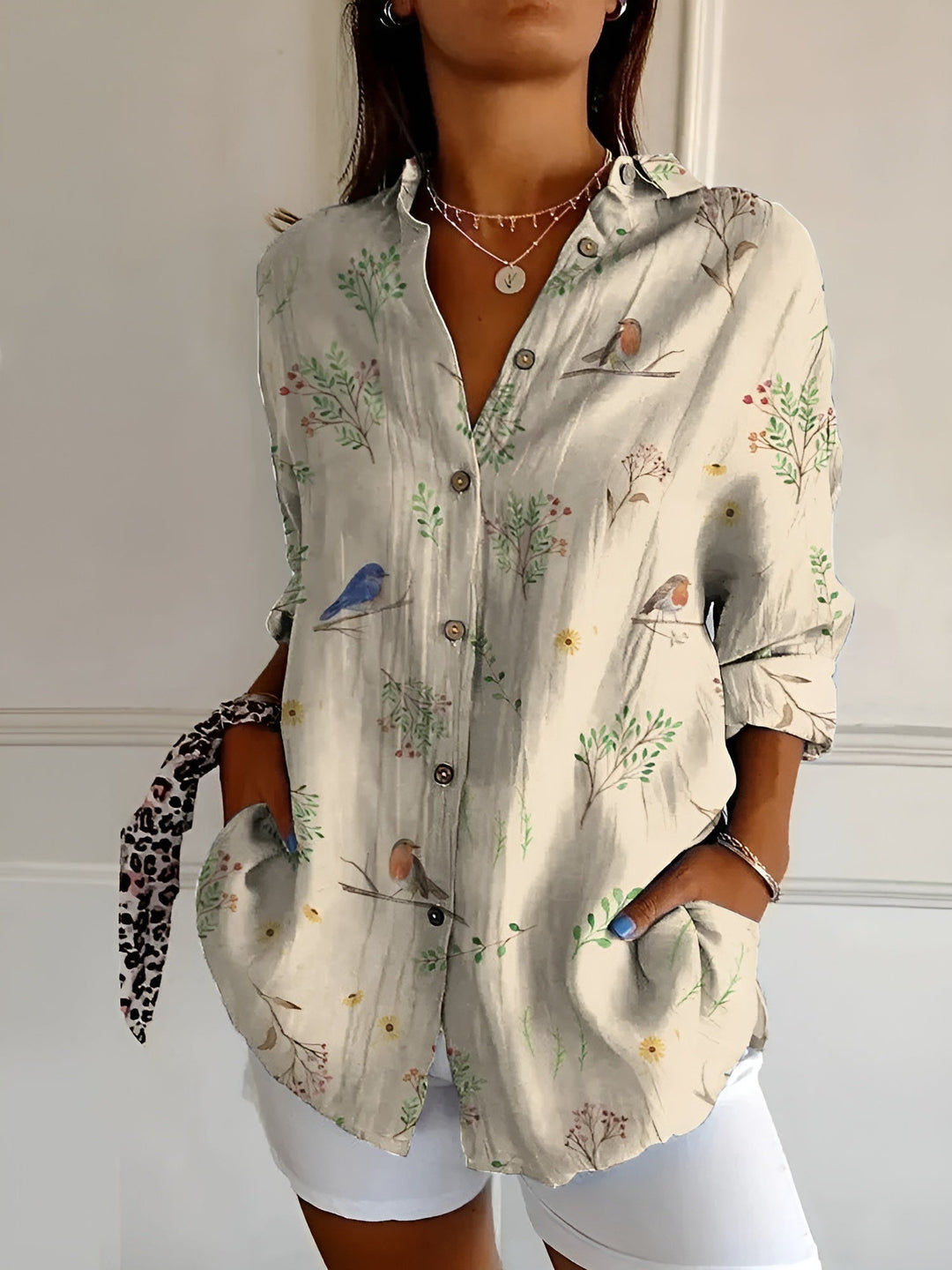 Belén | Camisa Estampado Floral Manga Larga