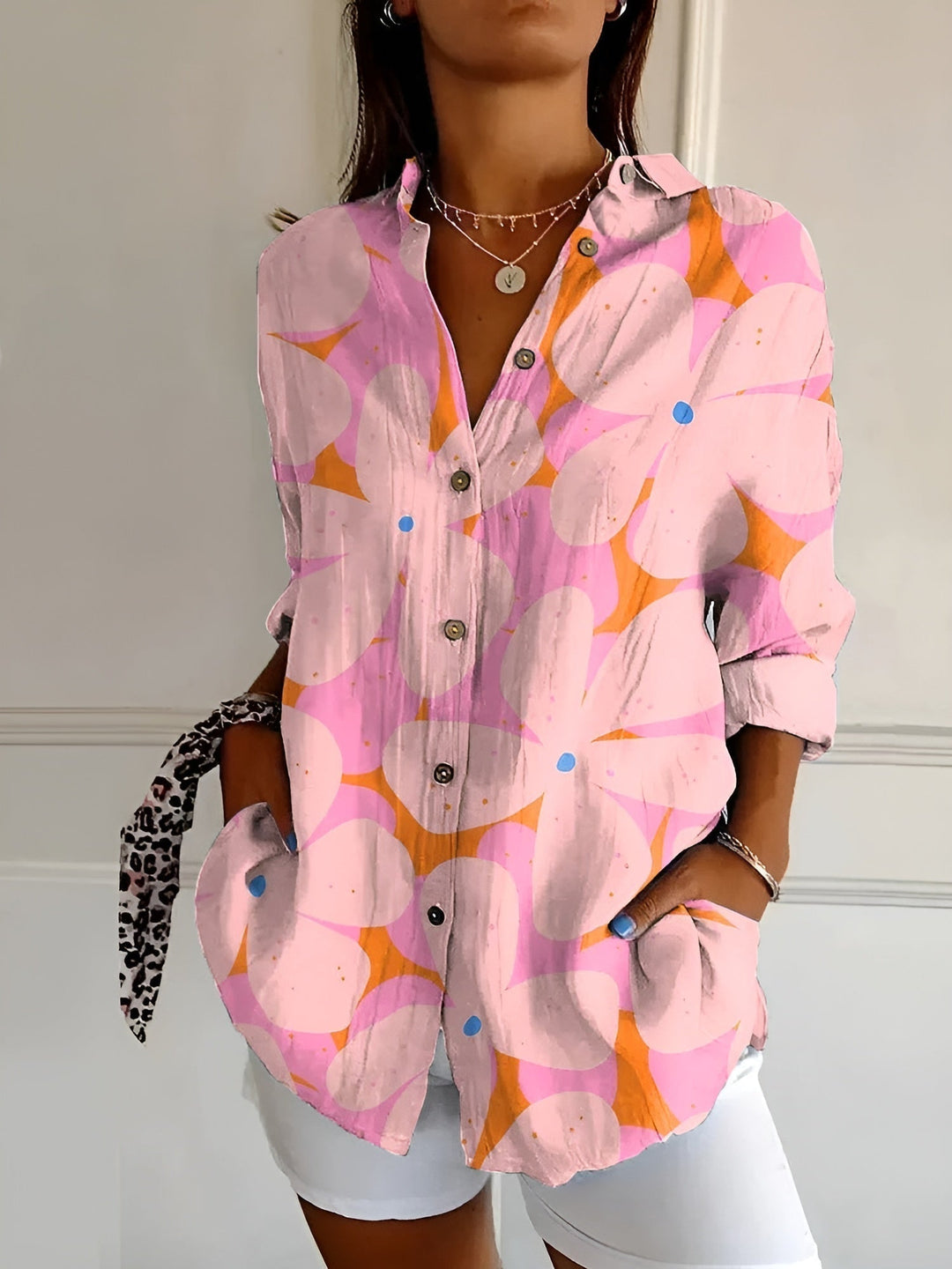 Belén | Camisa Estampado Floral Manga Larga