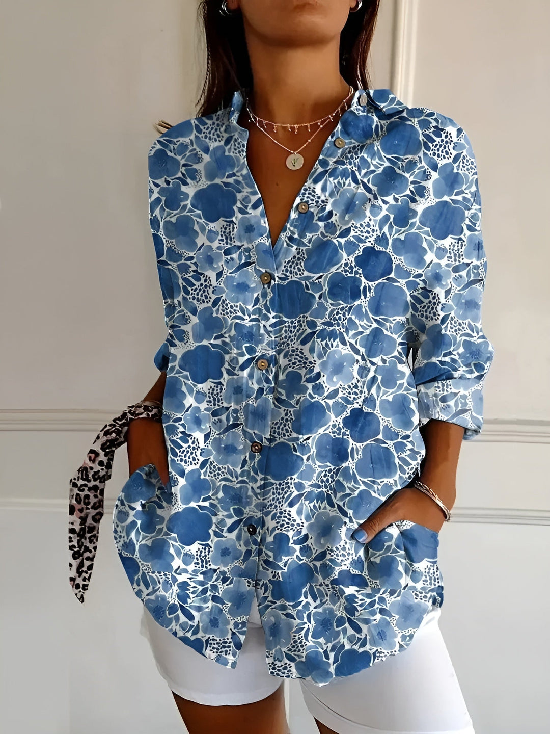 Belén | Camisa Estampado Floral Manga Larga