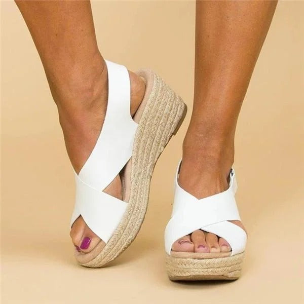 Belén | Sandalias de Cuña con Hebilla Mujer