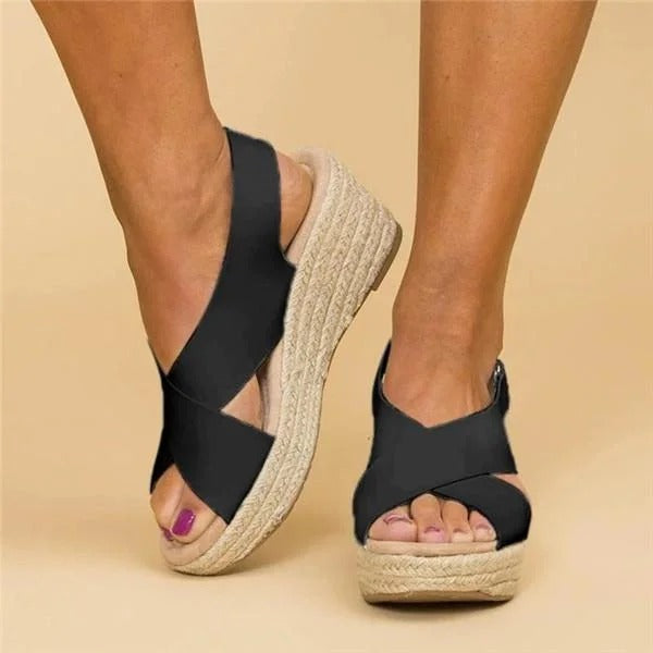 Belén | Sandalias de Cuña con Hebilla Mujer