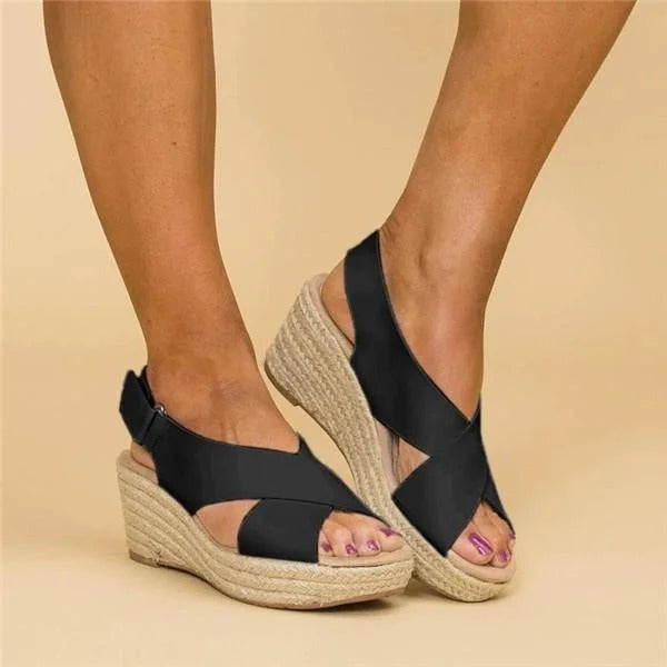 Belén | Sandalias de Cuña con Hebilla Mujer