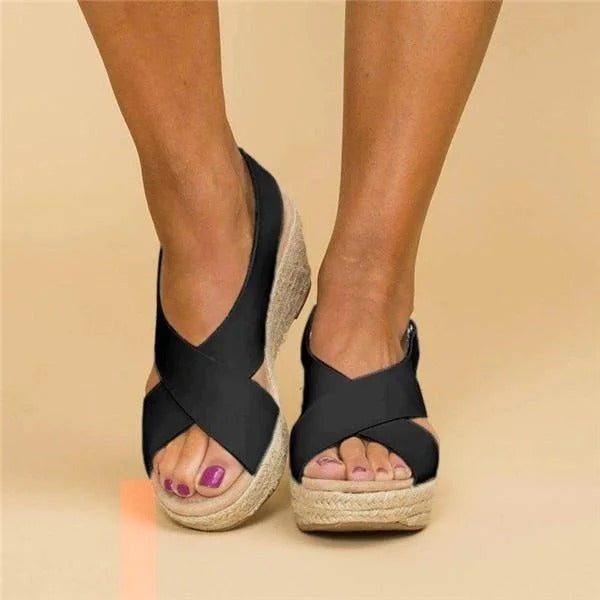 Belén | Sandalias de Cuña con Hebilla Mujer