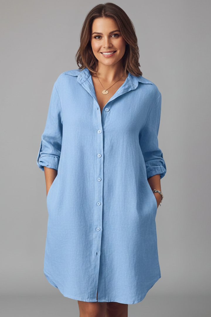 Belén | Vestido Camisero Mujer Mini Lino