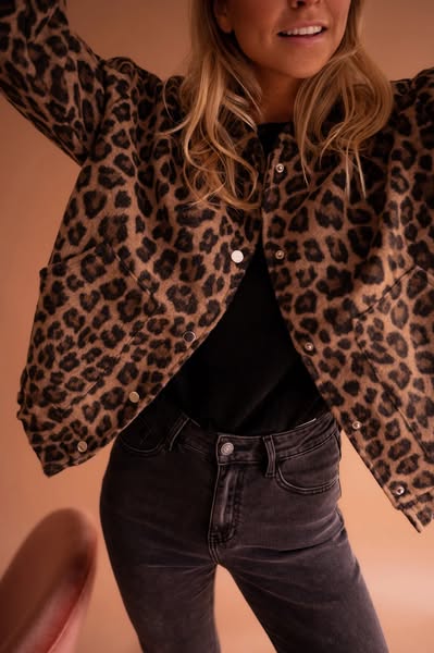 Natalia | Chaqueta Leopardo Marrón Mujer