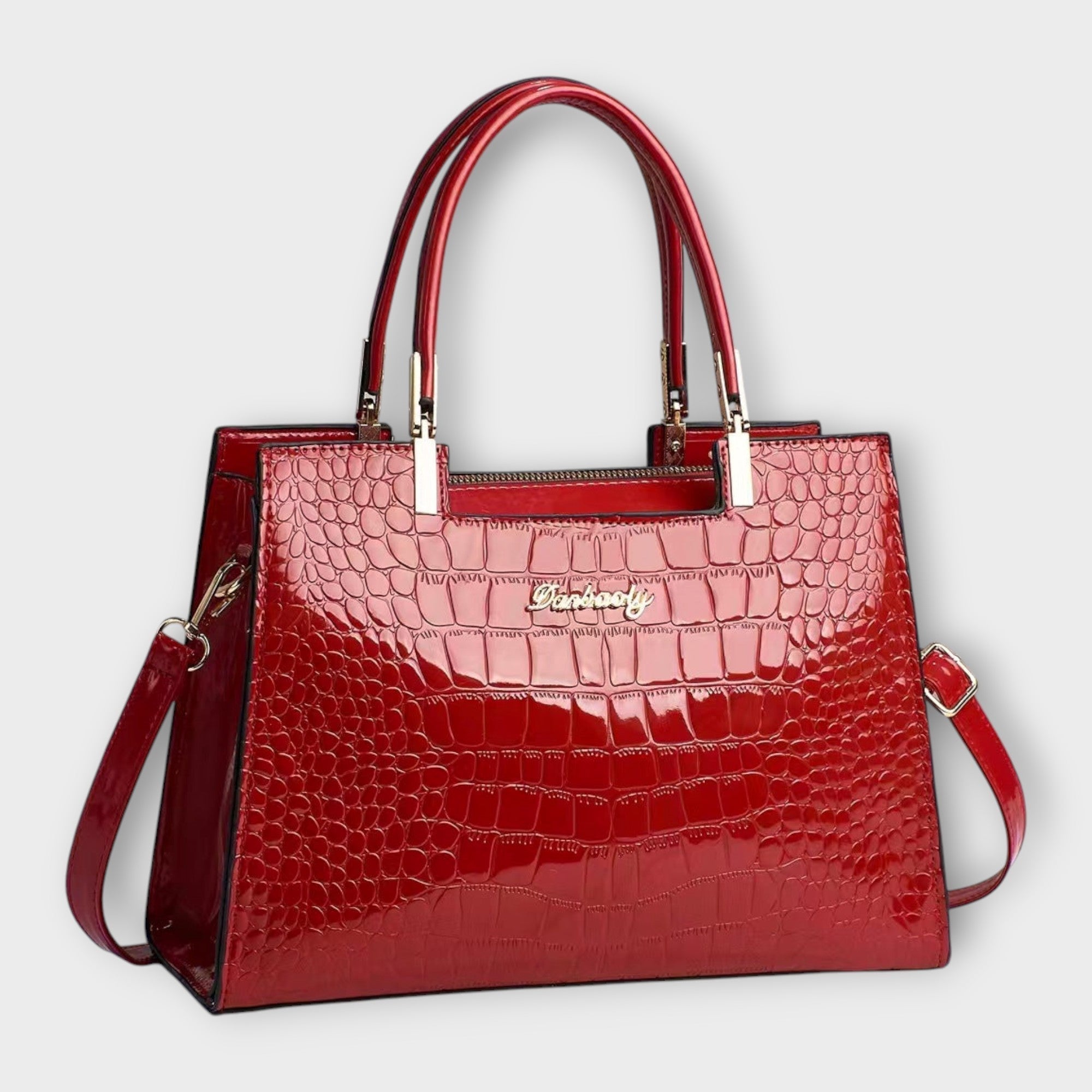 Camila | Bolso Tote Mujer Charol Textura Cocodrilo