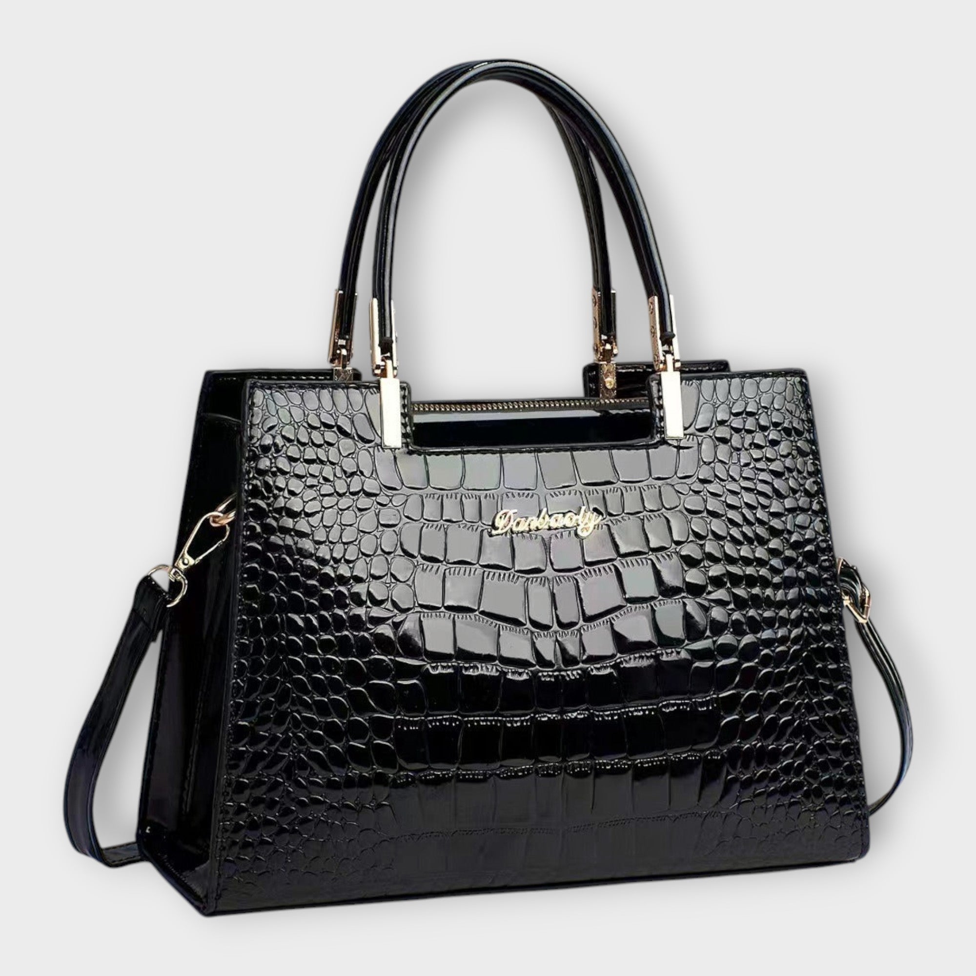 Camila | Bolso Tote Mujer Charol Textura Cocodrilo