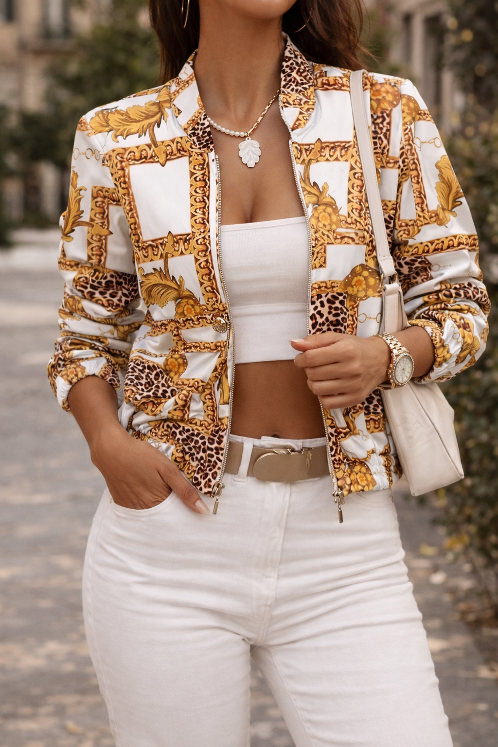 Camila | Chaqueta Bomber Mujer con Cremallera Ajustada