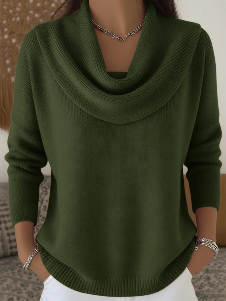 Camila | Jersey Mujer Cuello Cisne Caído