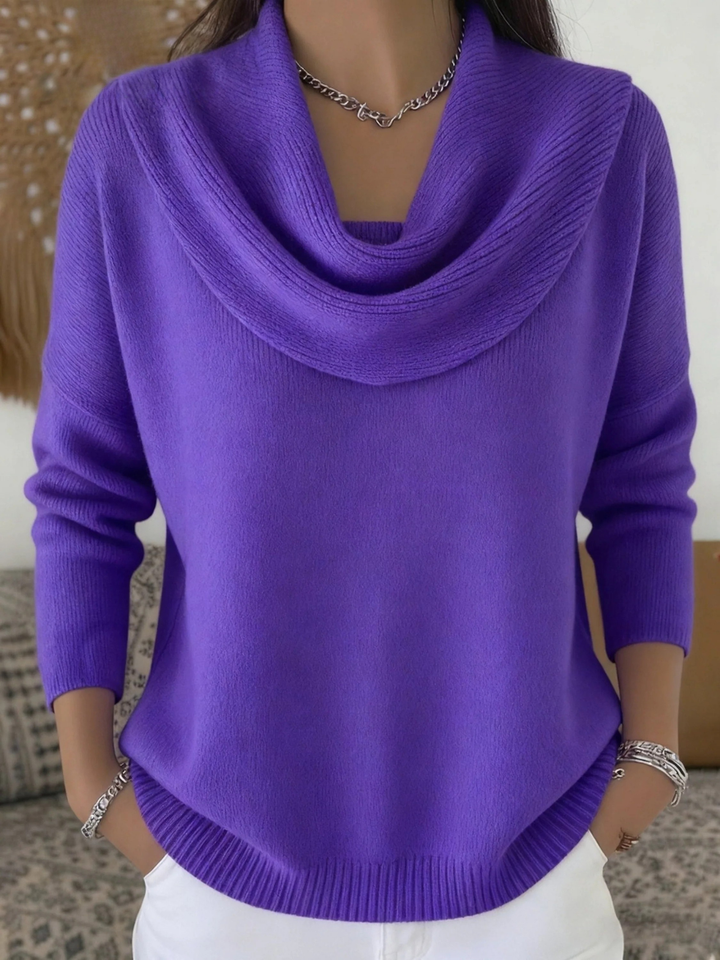 Camila | Jersey Mujer Cuello Cisne Caído