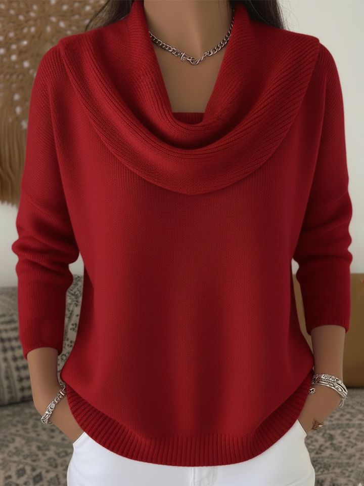 Camila | Jersey Mujer Cuello Cisne Caído