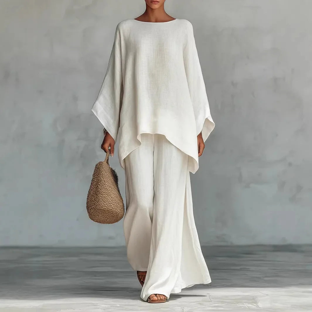 Carla | Conjunto Blusa y Pantalones Mujer Lino
