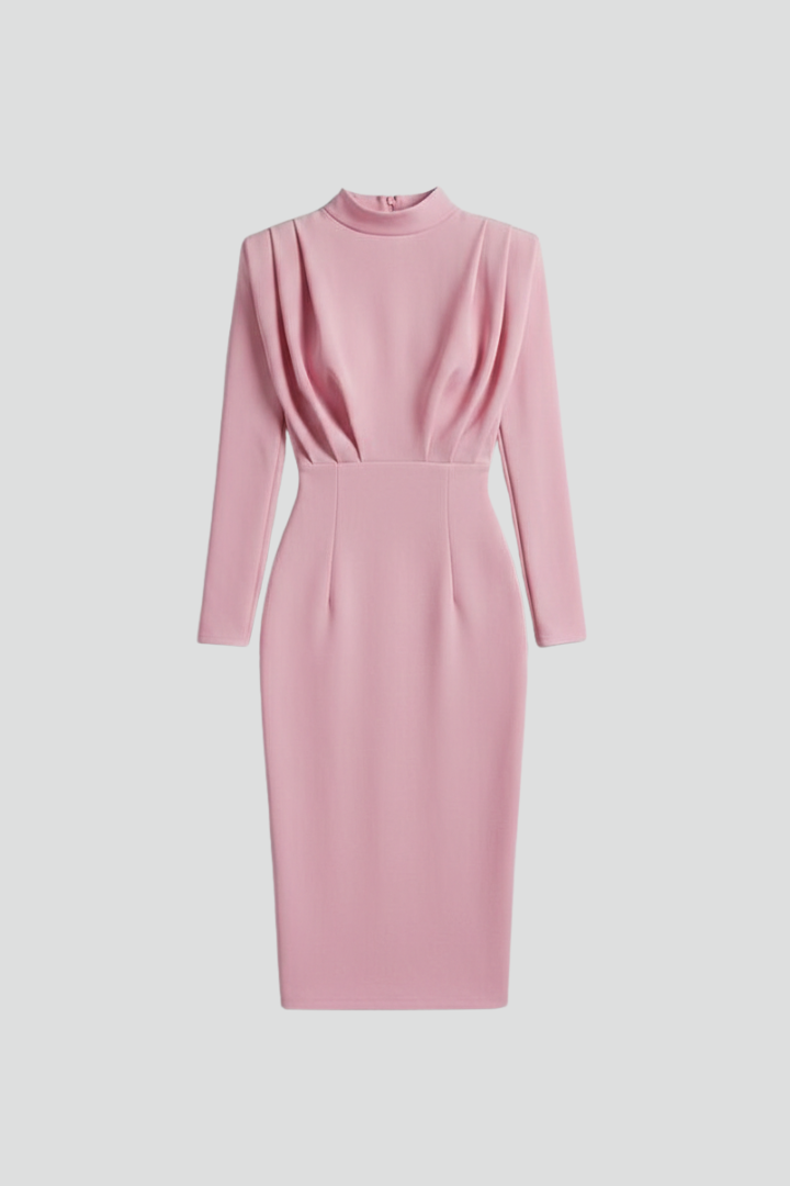 Carla | Vestido Midi Mujer Manga Larga Invitada