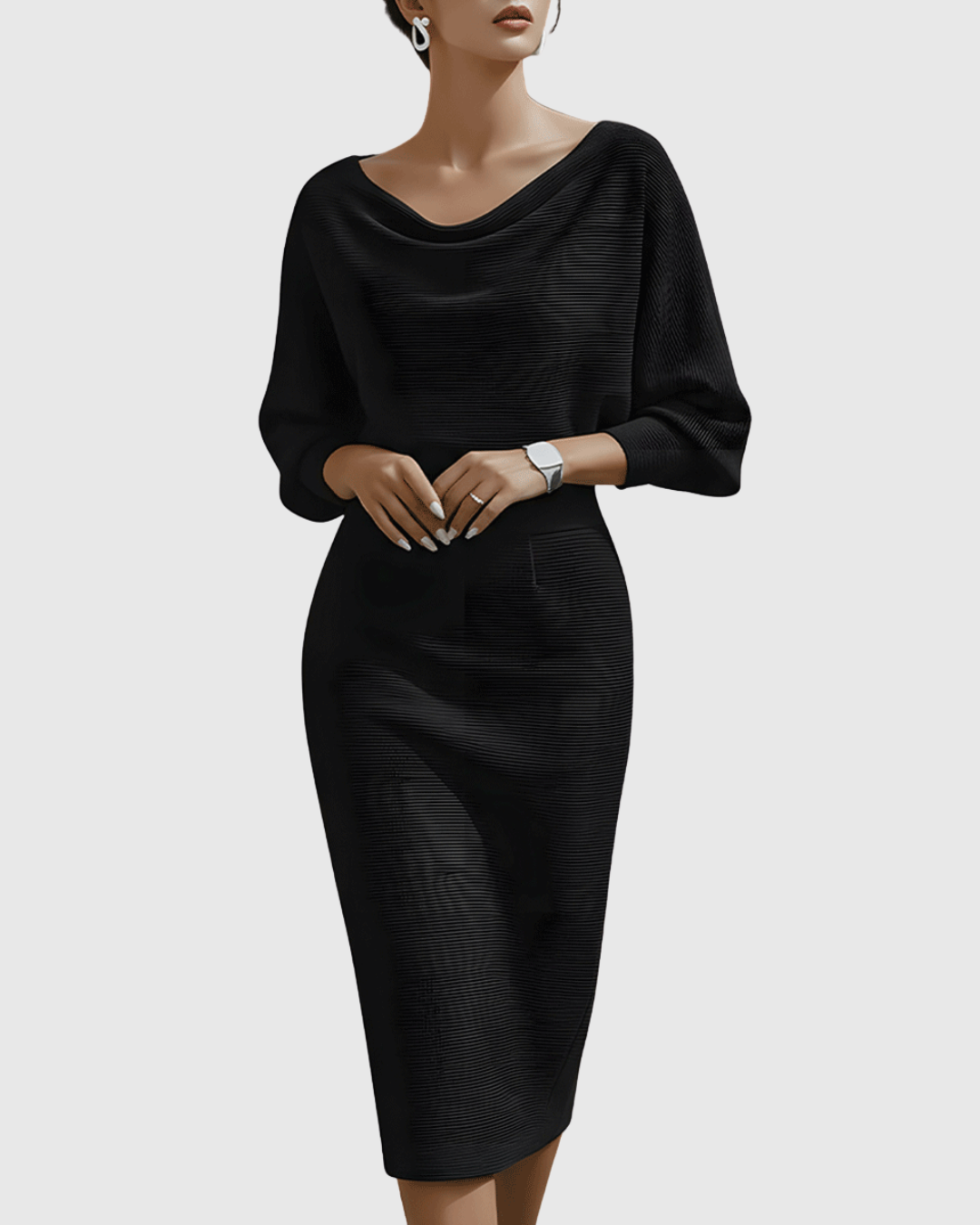 Carmen | Vestido Midi Mujer Manga Larga Punto