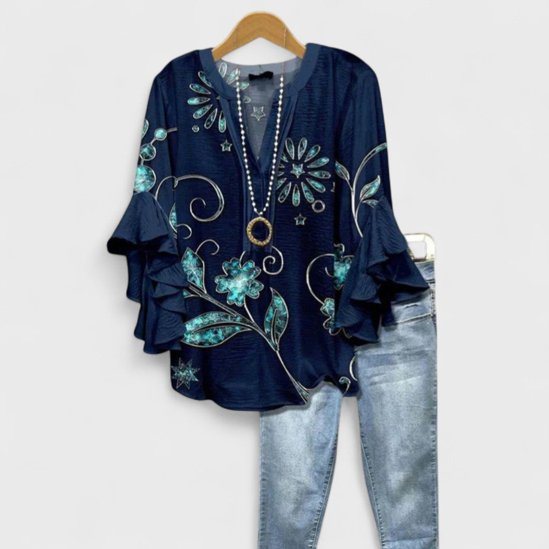 Celia | Blusa Manga Larga con Volantes