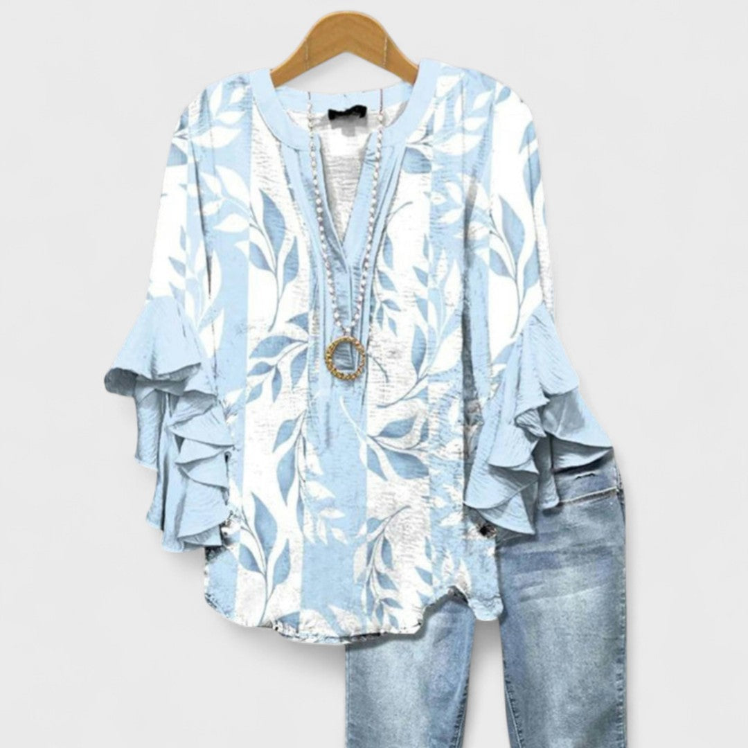 Celia | Blusa Manga Larga con Volantes