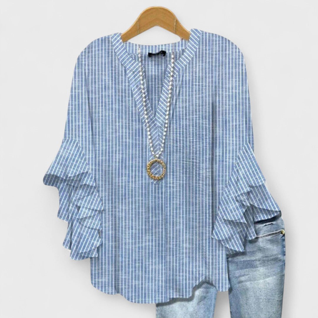 Celia | Blusa Manga Larga con Volantes