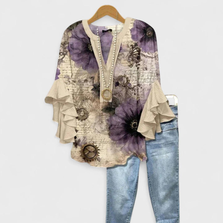 Celia | Blusa Manga Larga con Volantes