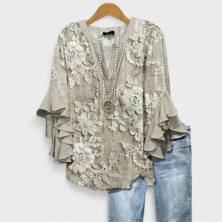 Celia | Blusa Manga Larga con Volantes