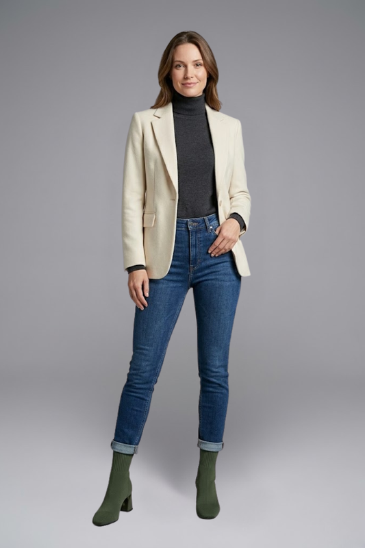 Celia | Botines Mujer Punto Tacón Chunky