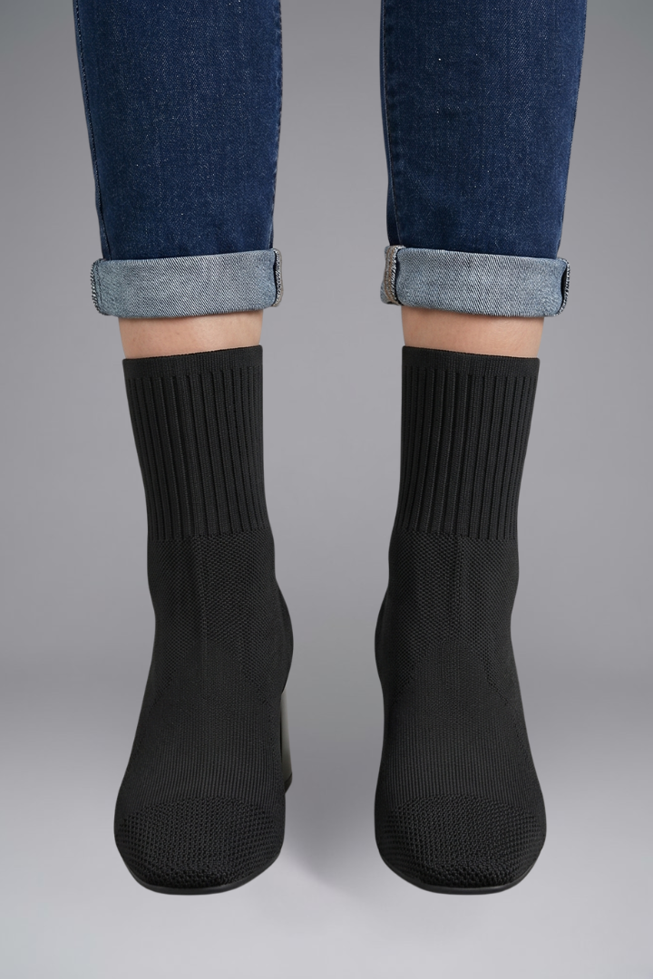 Celia | Botines Mujer Punto Tacón Chunky