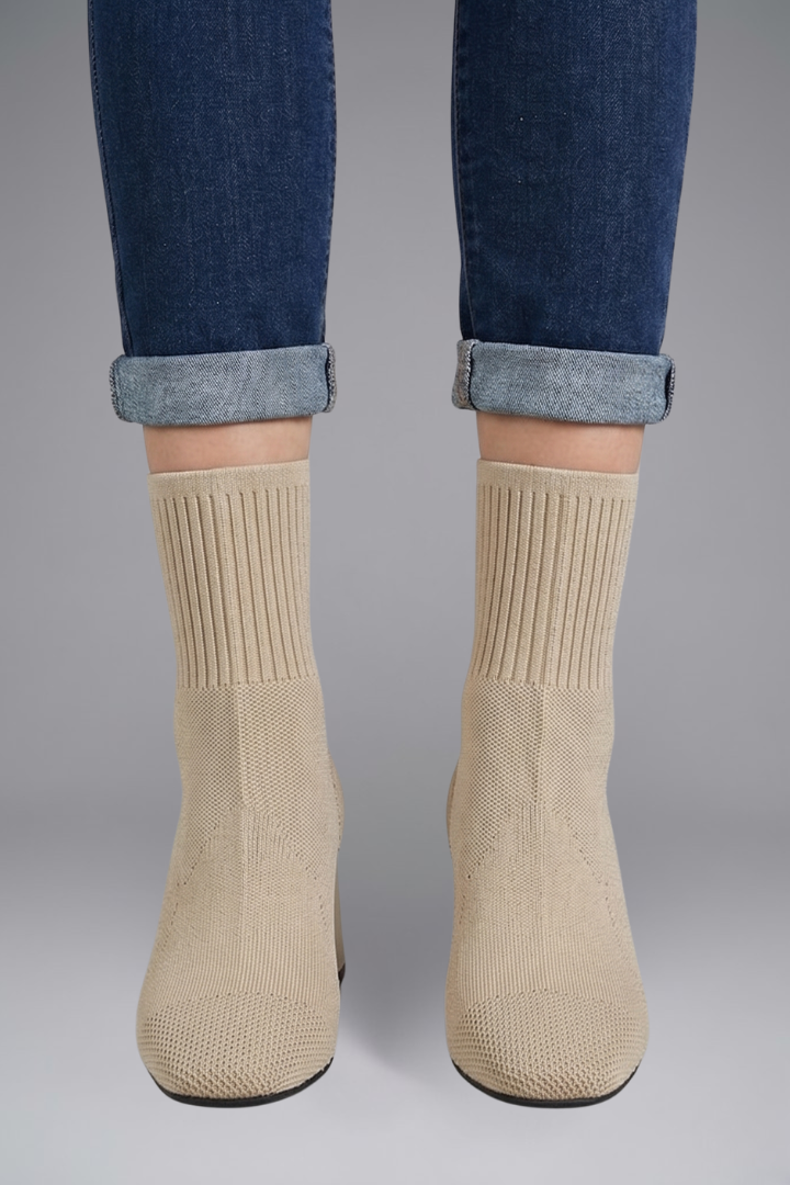 Celia | Botines Mujer Punto Tacón Chunky