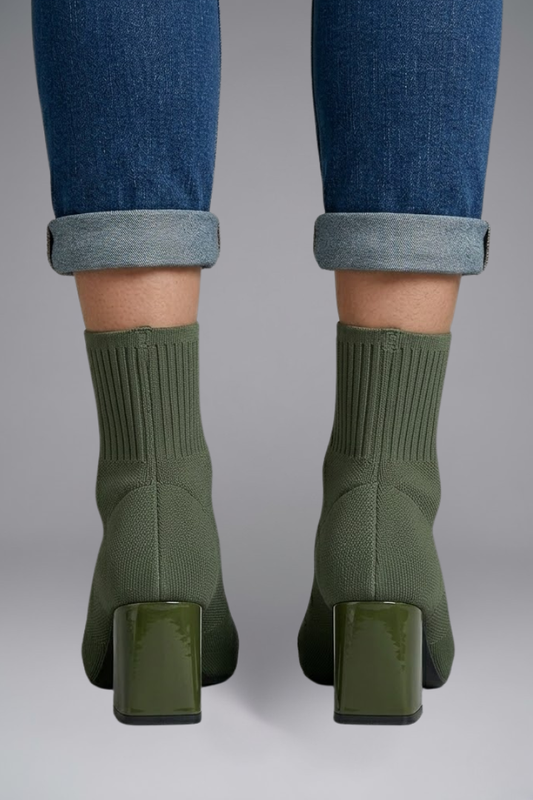 Celia | Botines Mujer Punto Tacón Chunky
