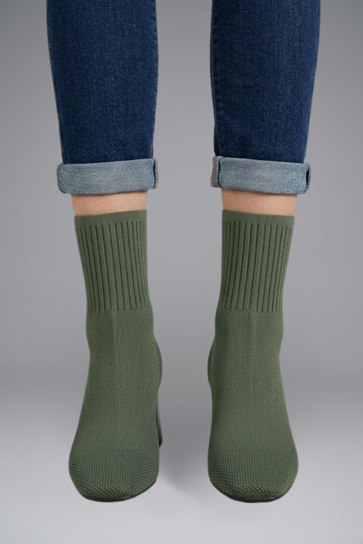 Celia | Botines Mujer Punto Tacón Chunky