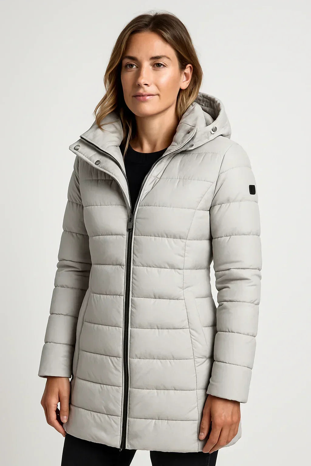 Celia | Chaqueta Acolchada con Capucha y Cremallera Manga Larga Mujer