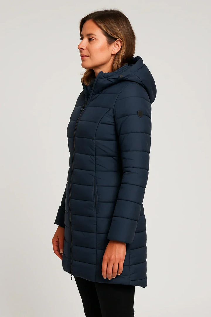 Celia | Chaqueta Acolchada con Capucha y Cremallera Manga Larga Mujer