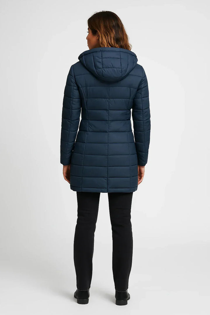 Celia | Chaqueta Acolchada con Capucha y Cremallera Manga Larga Mujer
