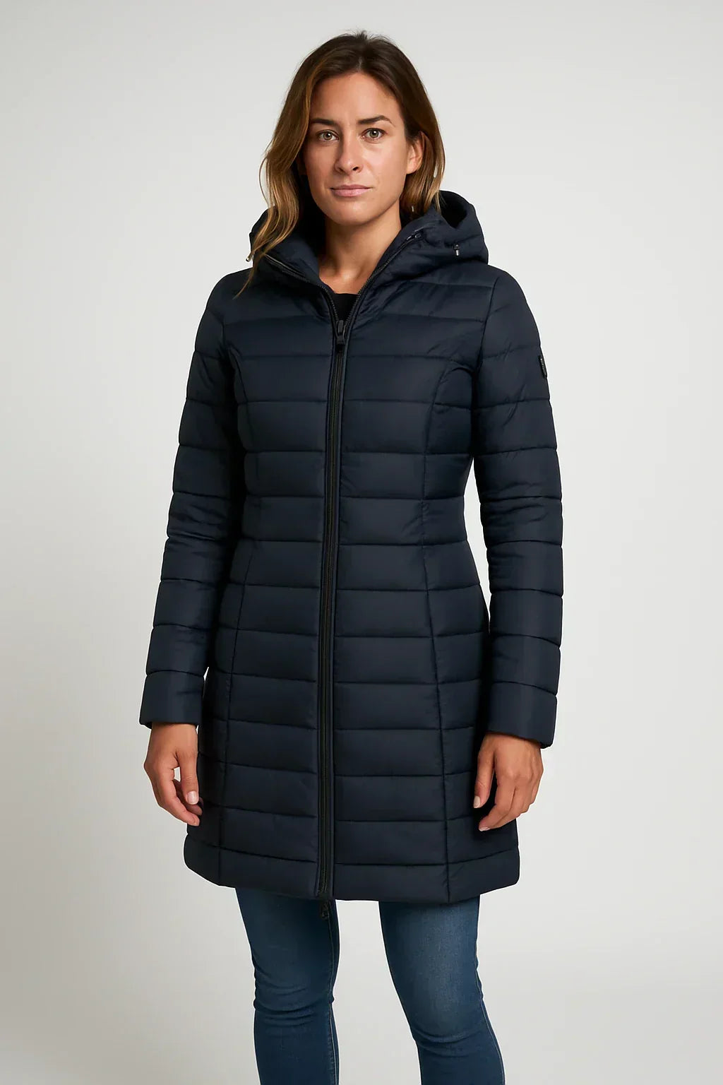 Celia | Chaqueta Acolchada con Capucha y Cremallera Manga Larga Mujer