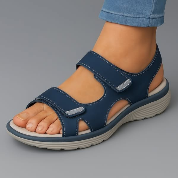 Celia | Sandalia Mujer Azul con Velcro