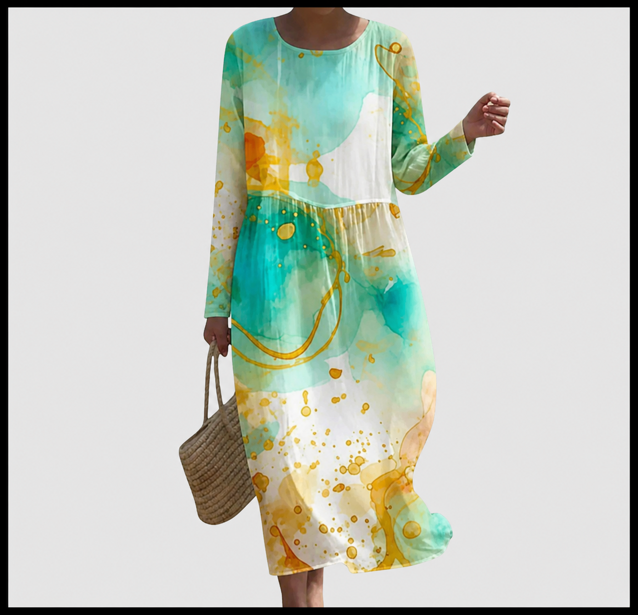 Celia | Vestido Midi Mujer Manga Larga