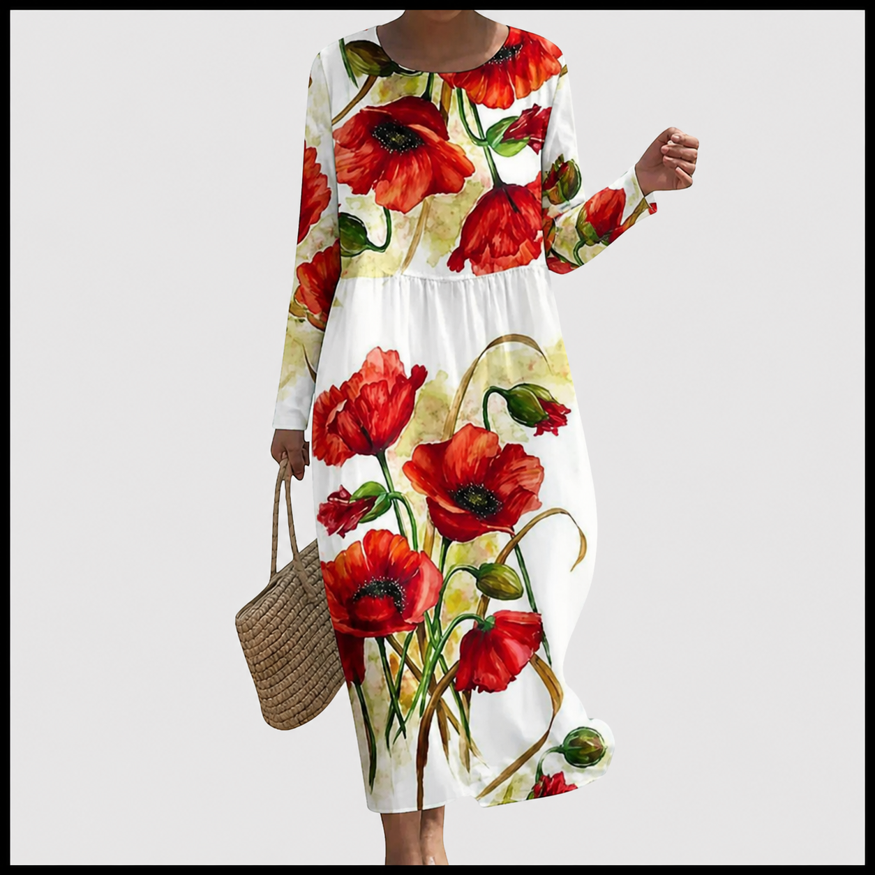 Celia | Vestido Midi Mujer Manga Larga