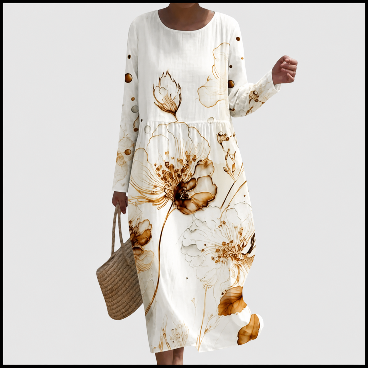Celia | Vestido Midi Mujer Manga Larga