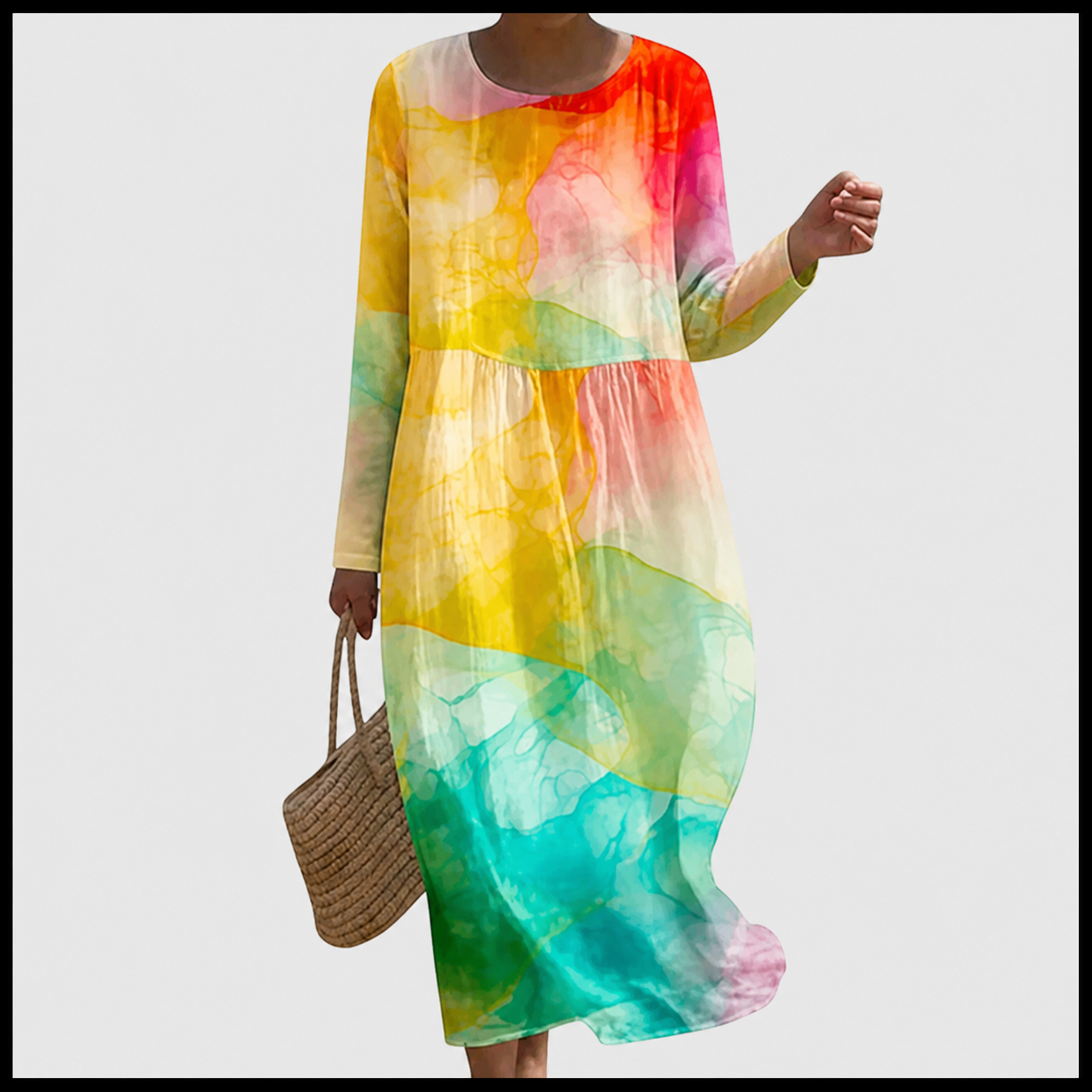 Celia | Vestido Midi Mujer Manga Larga