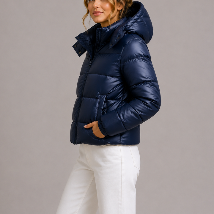 Pilar | Plumífero Capucha Cremallera Bolsillos