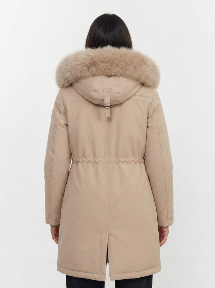 Claudia | Abrigos Mujer Parka con Capucha y Cremallera