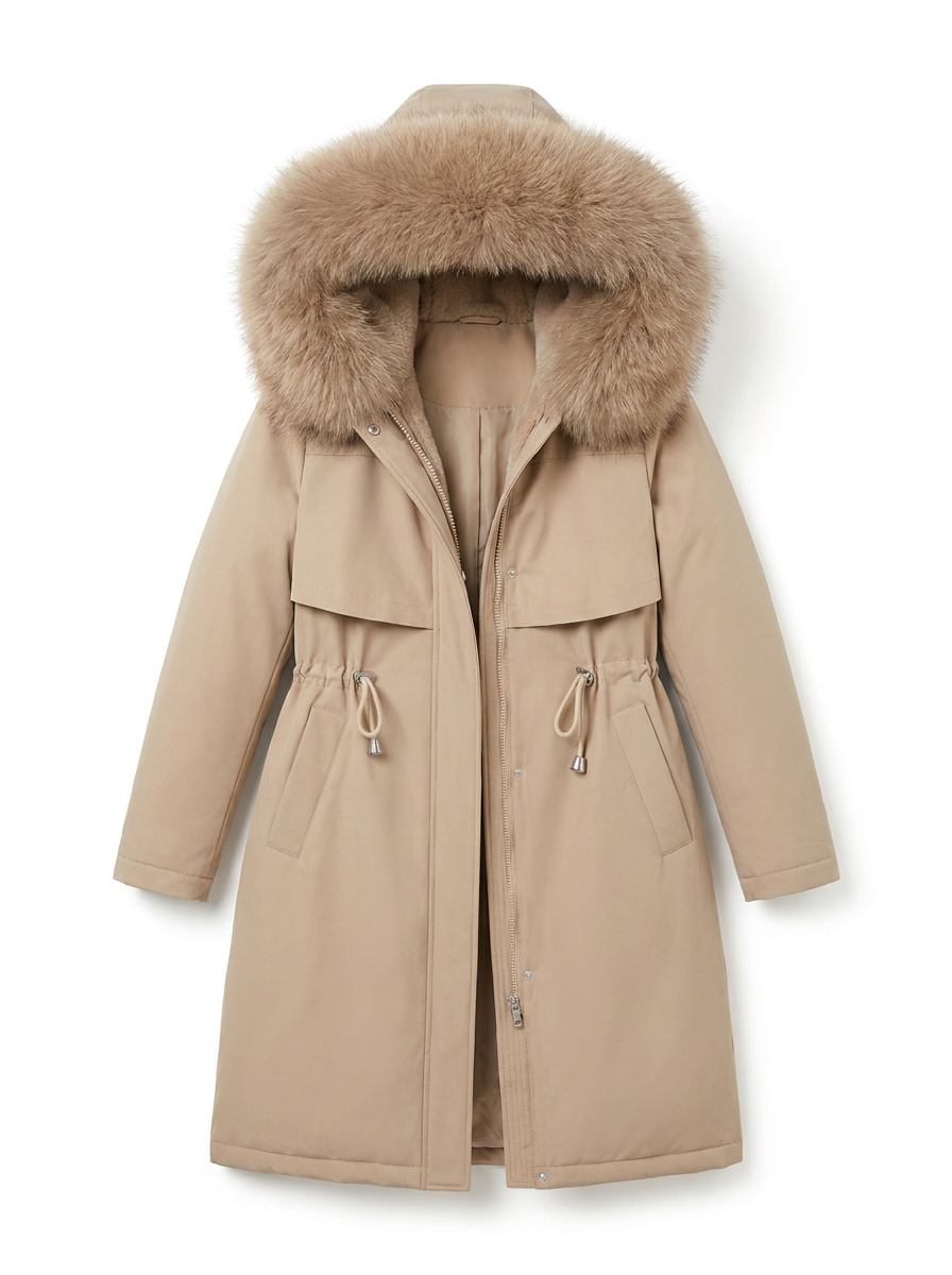 Claudia | Abrigos Mujer Parka con Capucha y Cremallera